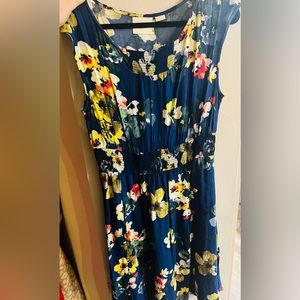Blue floral dress from Maeve by Anthropologie